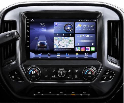 10.2" 4G+64G Andriod 15 Radio for 2014-2018 Chevy Silverado: GMC Sierra 1280 * 800P IPS Touch Screen with Wireless Carplay Andriod Auto Bluetooth 5G WiFi GPS Navigation 1080P Backup Camera FM SWC in Saudi Arabia