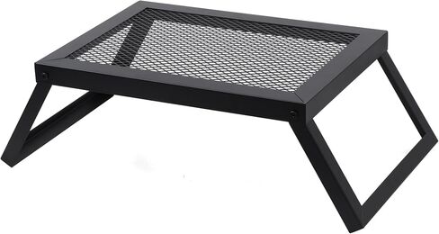 REDCAMP Folding Campfire Grill Heavy Duty Steel Grate, Portable Camp Fire Cooking Racks for Over Fire Pit in Kuwait