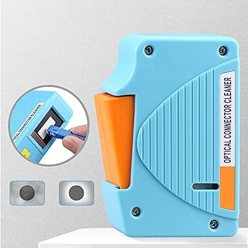 Fiber Optic Cleaning Kit Optical Fiber Cleaner Tools with Fiber Cleaning Cassette for FC SC ST LC MU Connectors, 1.25mm/2.5mm Fiber Cleaner Pens, Cleaning Swabs Wipes (MK-200) in Kuwait
