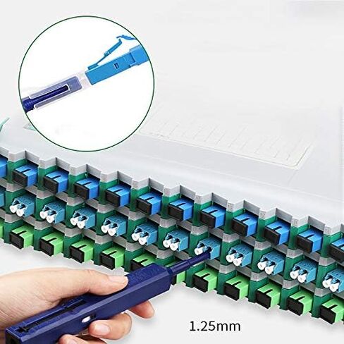 Fiber Optic Cleaning Kit Optical Fiber Cleaner Tools with Fiber Cleaning Cassette for FC SC ST LC MU Connectors, 1.25mm/2.5mm Fiber Cleaner Pens, Cleaning Swabs Wipes (MK-200) in Kuwait