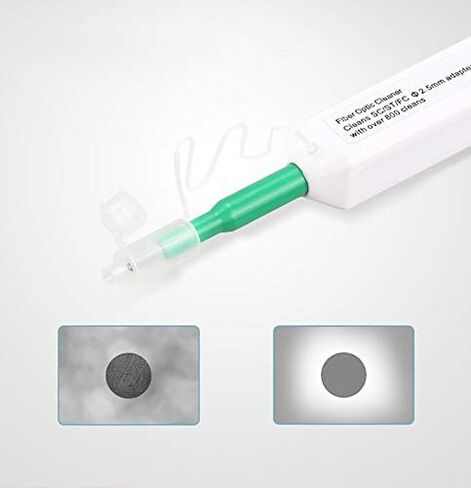 Fiber Optic Cleaning Kit Optical Fiber Cleaner Tools with Fiber Cleaning Cassette for FC SC ST LC MU Connectors, 1.25mm/2.5mm Fiber Cleaner Pens, Cleaning Swabs Wipes (MK-200) in Kuwait