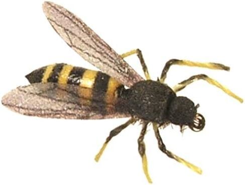 حزمة من 5 قطع من SynthFly Wasp & Bee (سترة صفراء، نحل العسل، نحل العسل البرتقالي، النحل الطنان والنحل البرتقالي الطنان) - ذباب صيد صناعي (مقاس 12) in Kuwait