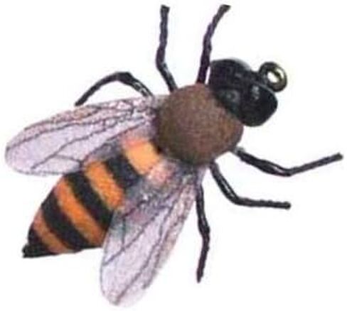 حزمة من 5 قطع من SynthFly Wasp & Bee (سترة صفراء، نحل العسل، نحل العسل البرتقالي، النحل الطنان والنحل البرتقالي الطنان) - ذباب صيد صناعي (مقاس 12) in Kuwait