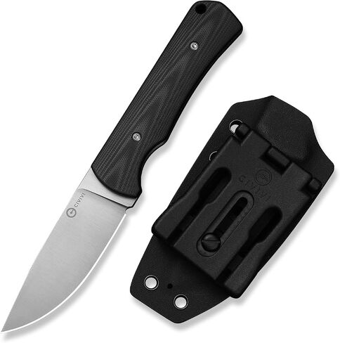 CIVIVI Jencks Fixed Blade Knife with Sheath, 3.54" 14C28N Blade G10 Handle in Saudi Arabia