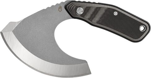 Gerber Gear Downwind Ulu - Ulu Knife with Sheath for Hunting Gear - Black in Saudi Arabia
