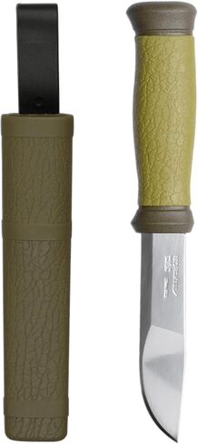 Morakniv Mora 2000 Stainless Steel Fixed-Blade Knife With Sheath, Olive Green, 4.3 Inch in Saudi Arabia