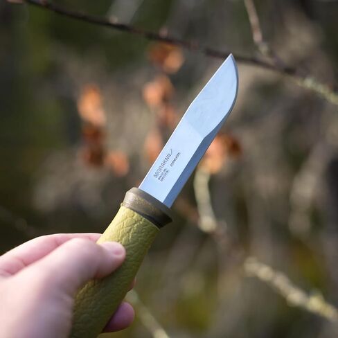 Morakniv Mora 2000 Stainless Steel Fixed-Blade Knife With Sheath, Olive Green, 4.3 Inch in Saudi Arabia
