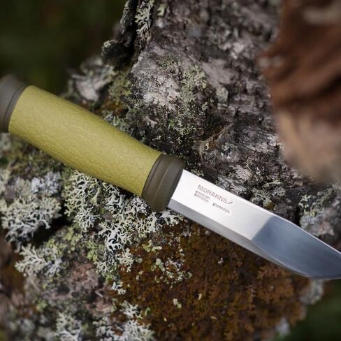 Morakniv Mora 2000 Stainless Steel Fixed-Blade Knife With Sheath, Olive Green, 4.3 Inch in Saudi Arabia