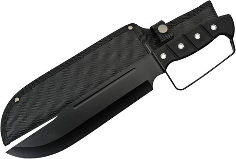 SZCO Full Tang Bowie Knife 15 Inch - Black Camping Knife with D-Guard Handle, Stainless Steel Blade & Sheath - Pocket Knife for Hunting, Camping & Outdoor Uses - Knives for Men in Saudi Arabia