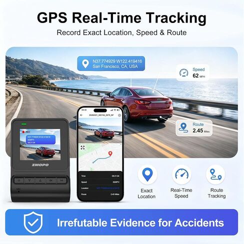 كاميرا داش كام أمامية وخلفية مبتكرة بزاوية عرض 360 درجة و4 قنوات مع كاميرات جانبية خارجية للسيارات، ونظام تحديد المواقع العالمي (GPS) وشبكة WiFi بنطاق 5G، ورؤية ليلية، وزاوية عريضة 170 درجة، ووضع ركن السيارة لمدة 24 ساعة، ومكثف فائق، وبطاقة 128 جيجابايت in Kuwait