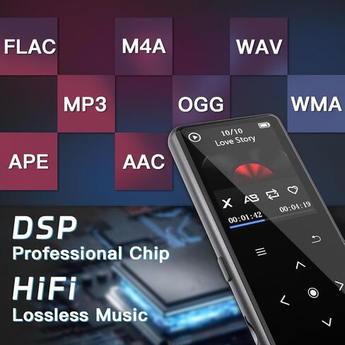 128GB MP3 Player with Bluetooth, Portable Music Player with Built-in Speaker in Saudi Arabia