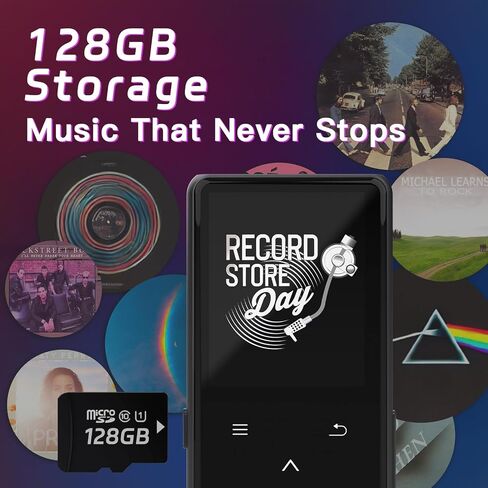 128GB MP3 Player with Bluetooth, Portable Music Player with Built-in Speaker in Saudi Arabia