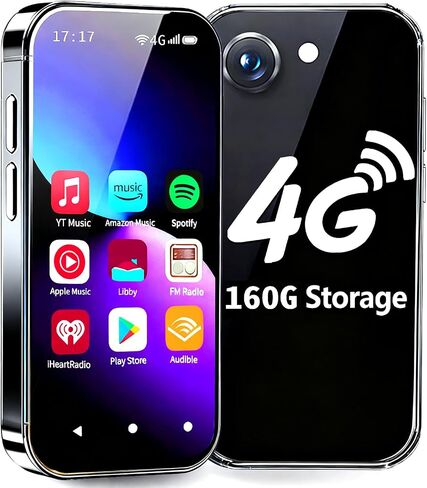 MP3 Player with 4G Internet WiFi Bluetooth Android 160GB Portable Digital Music Player with 3.0" Touchscreen MP4 Player Supports Spotify Audible Libby YouTube Amazon Music for Kids & Audiobooks in Saudi Arabia