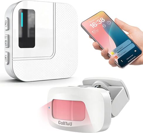 CallToU WiFi Motion Sensor Door Chime, Smart Motion Alert System with App Notifications & Instant Phone Alerts, Entry Sensor for Home, Pet Monitoring, Elderly Care and Store Entrance in Kuwait