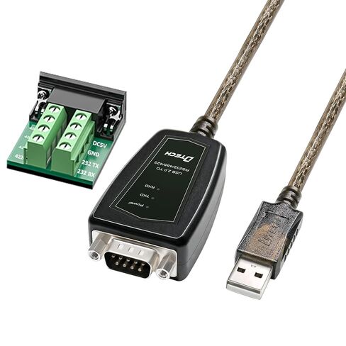 DTECH USB to Serial Adapter RS485 RS422 R232 (3 in 1 Interface) Supports DC 5V with Breakout Board LED Lights for Multi-Kind Control Devices Windows 11 10 8 7 XP Mac (5ft) in Saudi Arabia