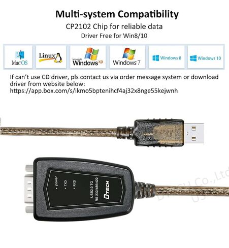 DTECH USB to Serial Adapter RS485 RS422 R232 (3 in 1 Interface) Supports DC 5V with Breakout Board LED Lights for Multi-Kind Control Devices Windows 11 10 8 7 XP Mac (5ft) in Saudi Arabia