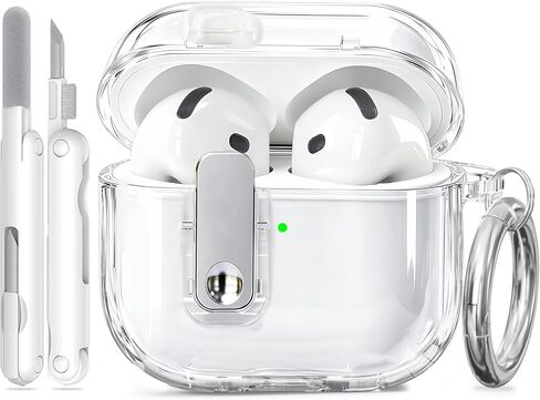 Ekoonpft for AirPods 4 Case 2024 with Safety Lock, Clear White in Kuwait