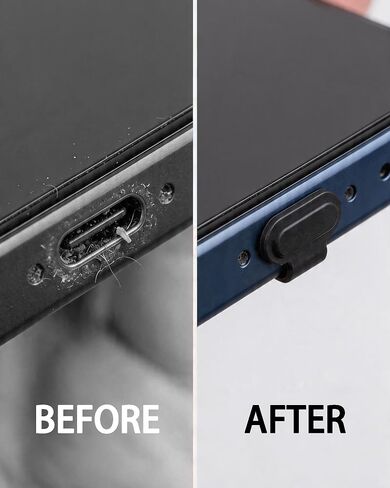 قابس غبار من النوع C، غطاء منفذ USB C من السيليكون مكون من 20 قطعة وحاميات للقابس in Kuwait