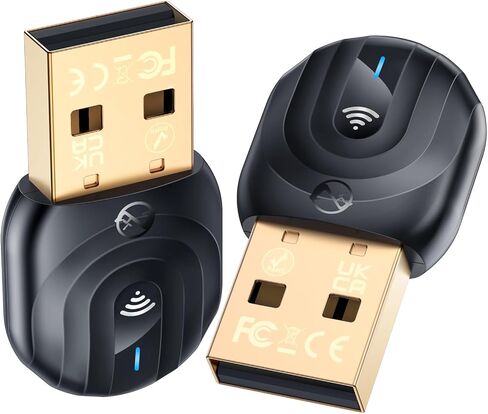 ZEXMTE USB Bluetooth 5.1 Adapter for PC, 50m Long Range Bluetooth Adapter with FPC Antenna, Stable Signal, for PC Desktop Laptop Windows 11/10/8 Plug & Play in Kuwait