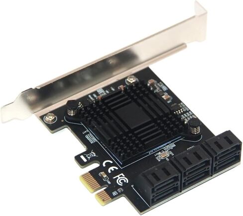 وحدة تحكم PCIe ذات 6 منافذ SATA3.0 ASM1166 (رمادي) in Kuwait