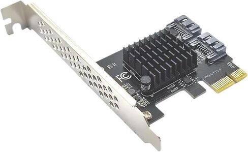 بطاقة محول توسيع PCIe ASM1061 بمنفذين SATA3 بسرعة 6 جيجابت في الثانية in Kuwait