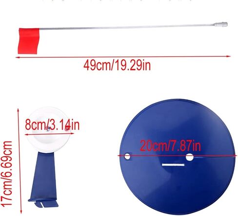 Ice Fishing Tip Up 8 pcs Portable Winter Ice Fishing Rod Tip Up with Flag Marker Pole Indicator Equipment in Accessories in Kuwait