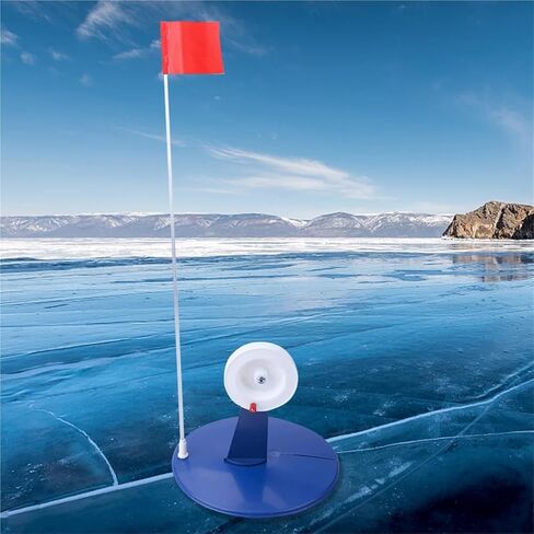 Ice Fishing Tip Up 8 pcs Portable Winter Ice Fishing Rod Tip Up with Flag Marker Pole Indicator Equipment in Accessories in Kuwait