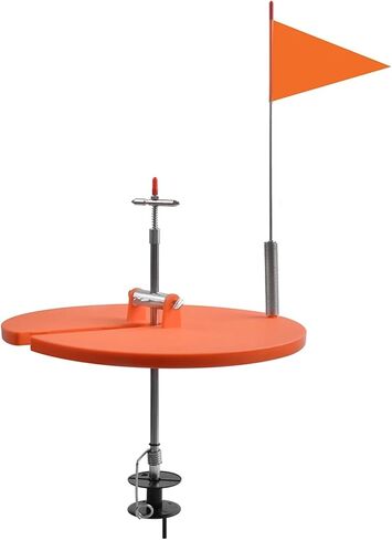 Ice Fishing Tip Up 1Pcs Ice Fishing Tip-Up Rod with Foldable Orange Flag, Winter Tackle in Kuwait