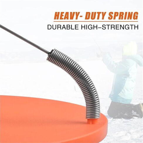 Ice Fishing Tip Up 1Pcs Ice Fishing Tip-Up Rod with Foldable Orange Flag, Winter Tackle in Kuwait