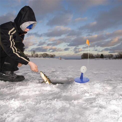 Ice Fishing Tip Up 8 Pcs Strong Ice Fishing Tip-Up Flag Cold Resistant Premium Material for Outdoor Winter Supply in Kuwait