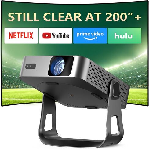 【Officially-Licensed APP & Native 1080P】Thinnest 1.81" Smart Mini Projector with WiFi and Bluetooth, Auto Focu & Keystone Portable Outdoor Projector, VOPLLS 4K Home Movie Projector in Saudi Arabia