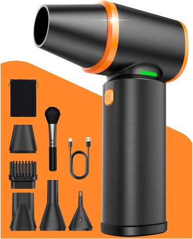 Portable Handheld Turbo Fan – Stepless Speed Control, 10000mAh Rechargeable Personal Mini Fan, 180000RPM High-Velocity Electric Air Duster for Home, Car, Office, Computer, and Keyboard Cleaning in Saudi Arabia