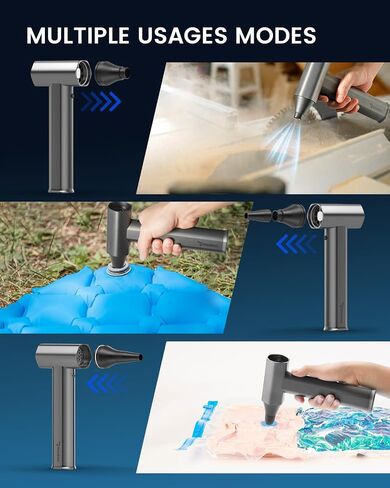 Electric Air Duster, Brushless Powerful Motor, Blower for PC Keyboard, Car in Kuwait
