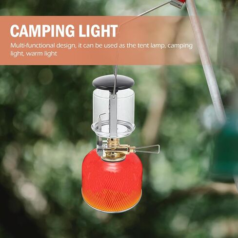 ULTECHNOVO Camping Propane Lantern Outdoor Gas Lantern Small Fuel Lamp with Storage Bag for Tent Lighting and Heating, Portable Gas Light for Hiking and Camping in Saudi Arabia