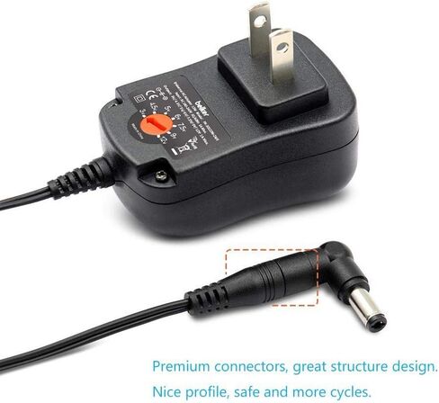 Belker 12W Universal 3V 4.5V 5V 6V 7.5V 9V 12V AC DC Adapter with 8 Tips in Kuwait