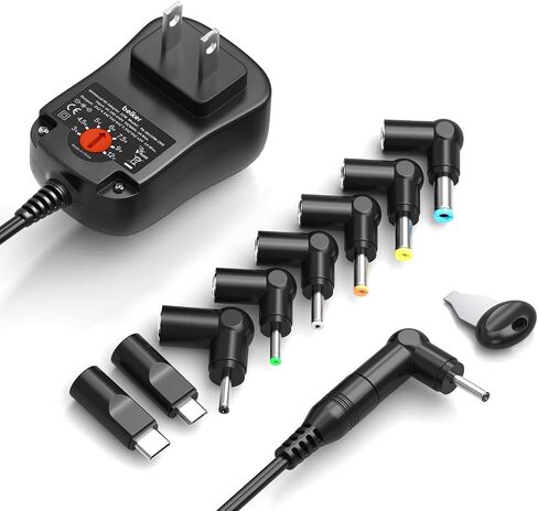 Belker 12W Universal 3V 4.5V 5V 6V 7.5V 9V 12V AC DC Adapter with 8 Tips in Kuwait