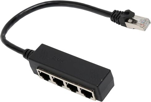 RJ45 Ethernet Splitter 1 to 4 Port Network Cable Adapter for Laptop Desktop Internet Sharing in Kuwait