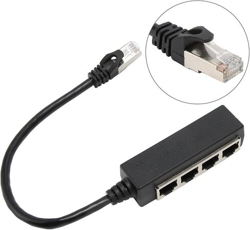 RJ45 Ethernet Splitter 1 to 4 Port Network Cable Adapter for Laptop Desktop Internet Sharing in Kuwait