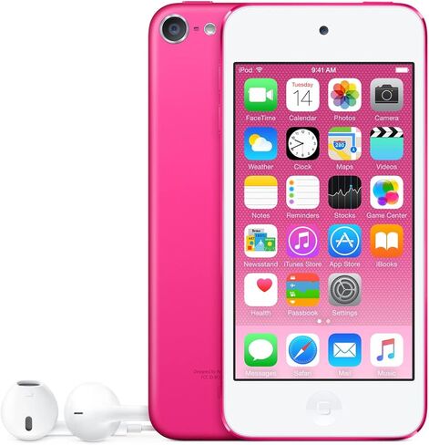 Music Player Compatible with MP4/MP3 - Apple iPod Touch 6th Generation (128GB) (Pink, 128GB) (Renewed) in Saudi Arabia