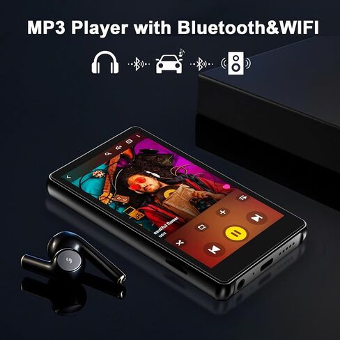 MP3 Player with Bluetooth and WiFi, 4" Touch Screen Music Player with Spotify, Play Store, Pandora, Audible, Amazon Music, Android MP4 MP3 Player in Kuwait