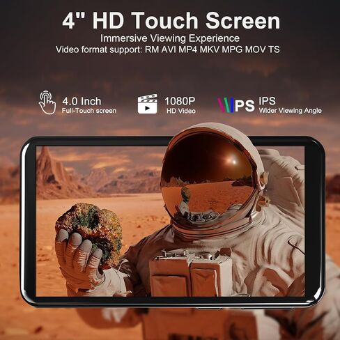 MP3 Player with Bluetooth and WiFi, 4" Touch Screen Music Player with Spotify, Play Store, Pandora, Audible, Amazon Music, Android MP4 MP3 Player in Kuwait