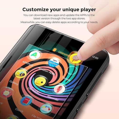 160GB innioasis MP3 Player with Bluetooth and WiFi, Android Music Player with Spotify,Amazon Music,Pandora,APP Store, 4" Full Touch Screen MP3 Player with Audible,Libby,Audiobooks(Grey) in Saudi Arabia