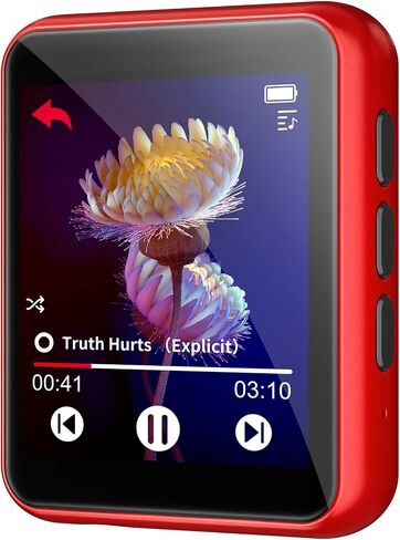 64GB MP3 Player with Bluetooth 5.3, Portable Digital Lossless Music Player, Built-in Speaker, 1.8 in Full Touch Screen, FM Radio, Pedometer, Earphones Included, Support up to 512GB in Saudi Arabia