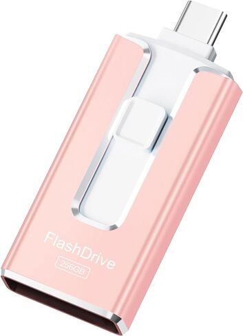 MFi Certified 3 in 1 Type-C USB Memory Stick Thumb Drive for Photos Videos Storage (Pink) in Kuwait