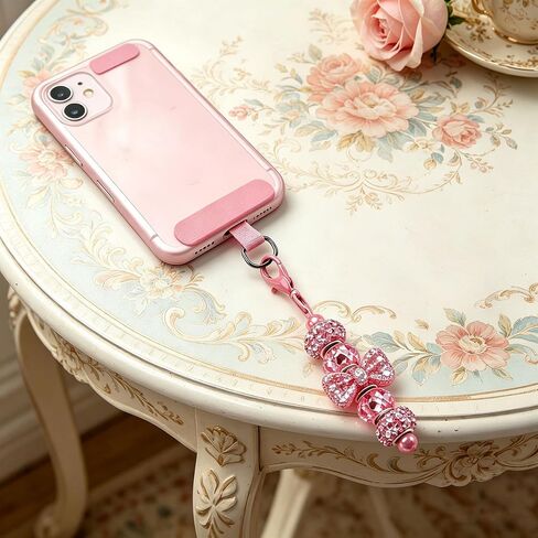 20 Packs Beadable Phone Charms with Colorful Bar Tether Tap Universal Lanyard Patch Accessories for Cell Mobile Phone in Saudi Arabia
