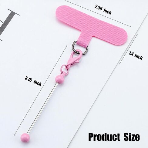 20 Packs Beadable Phone Charms with Colorful Bar Tether Tap Universal Lanyard Patch Accessories for Cell Mobile Phone in Saudi Arabia