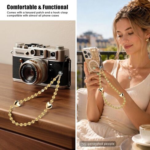 Bling-Bling Phone Charm Strap with Metal Tether Tab in Kuwait