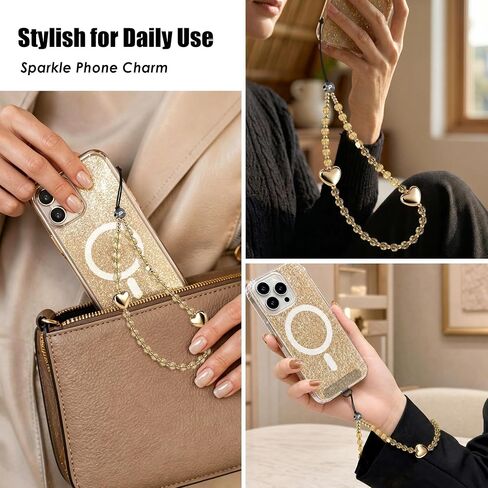 Bling-Bling Phone Charm Strap with Metal Tether Tab in Kuwait