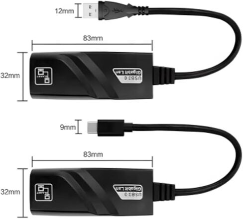 محول USB إلى إيثرنت، يدعم نينتندو سويتش، محول شبكة جيجابت RJ45 إلى USB 3.0 بسرعة 1 جيجابت في الثانية، تصميم محمول، التوصيل والتشغيل، متوافق مع أنظمة التشغيل Windows وmacOS وLinux (USB 3.0 النوع C) in Kuwait