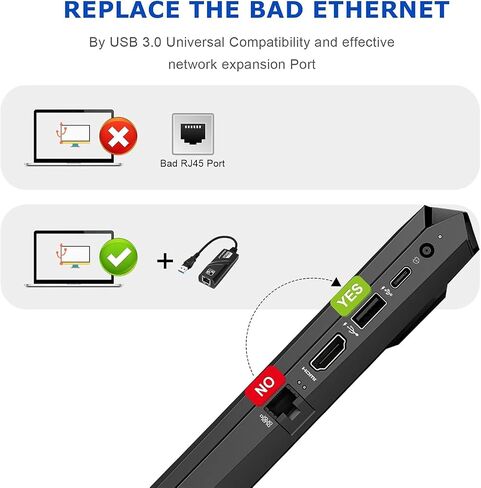 محول USB إلى إيثرنت، يدعم نينتندو سويتش، محول شبكة جيجابت RJ45 إلى USB 3.0 بسرعة 1 جيجابت في الثانية، تصميم محمول، التوصيل والتشغيل، متوافق مع أنظمة التشغيل Windows وmacOS وLinux (USB 3.0 النوع C) in Kuwait